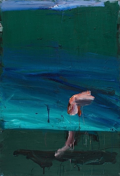 Sebastian Hosu: outscape 3, 2017, Öl auf Leinwand, 190 x 130 cm 

